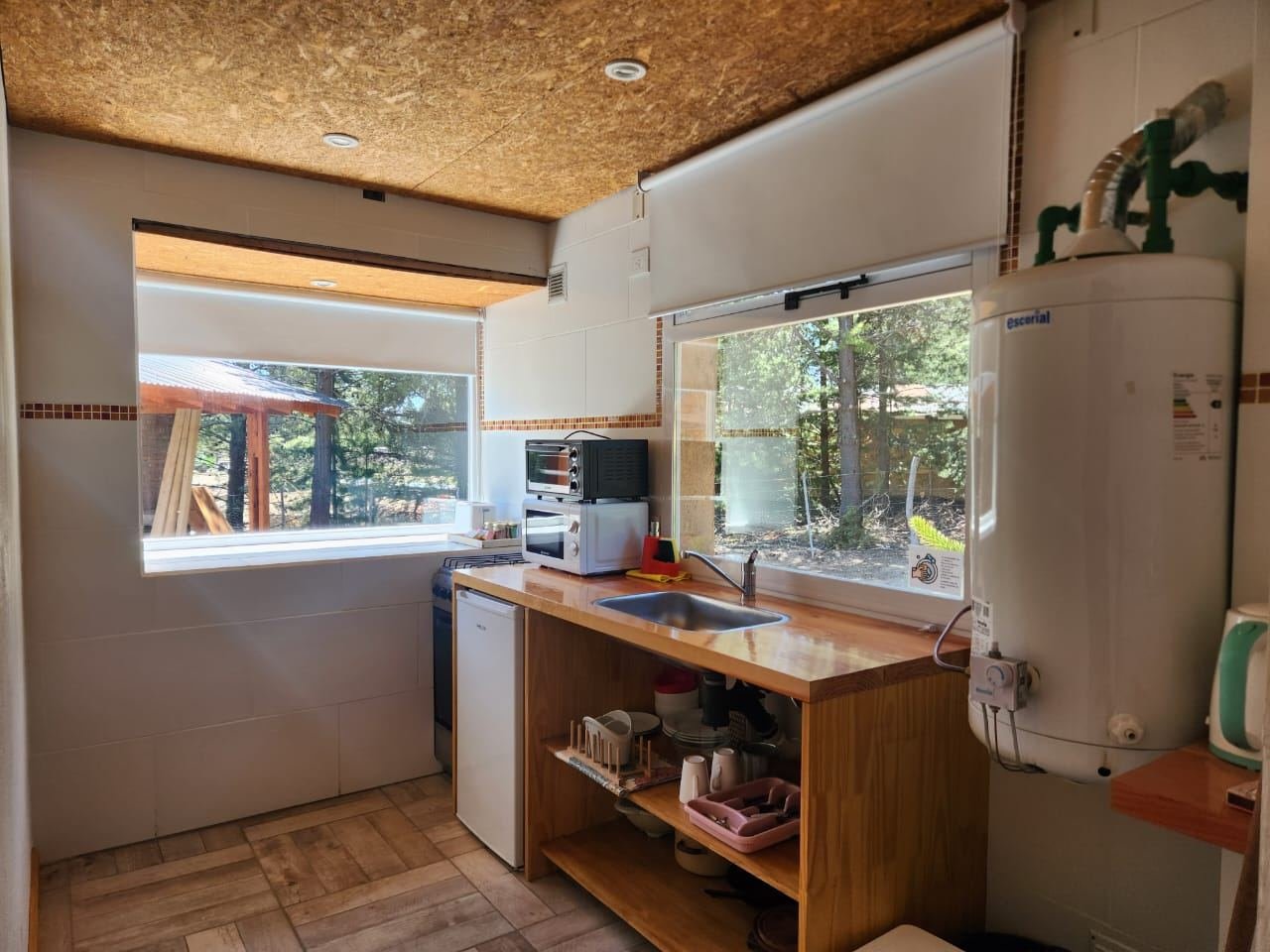 Cocina equipada del monoambiente
